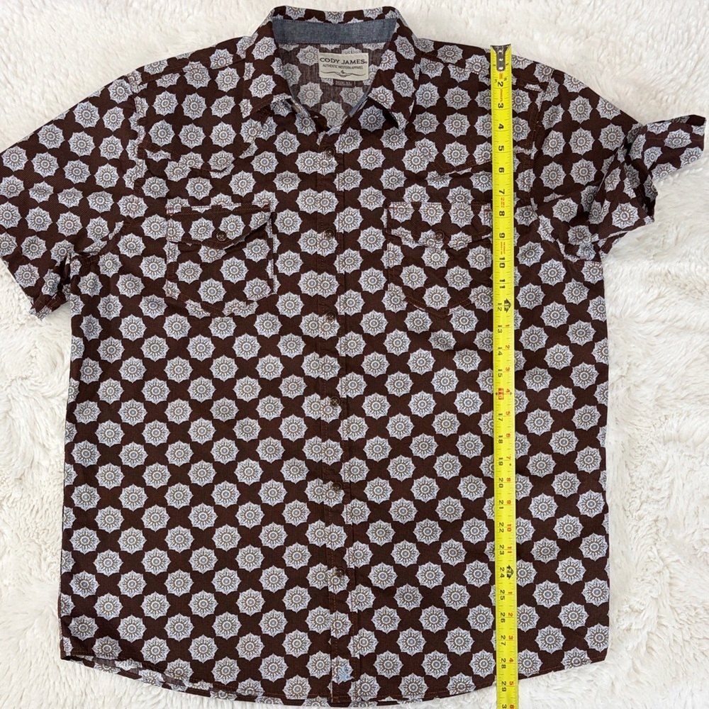 CODY JAMES Authentic Western Apparel Size XL,Men's Brown Patterned Shirt - Picture 12 of 16